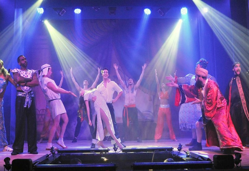 Actors on stage at the Hazlitt Theatre