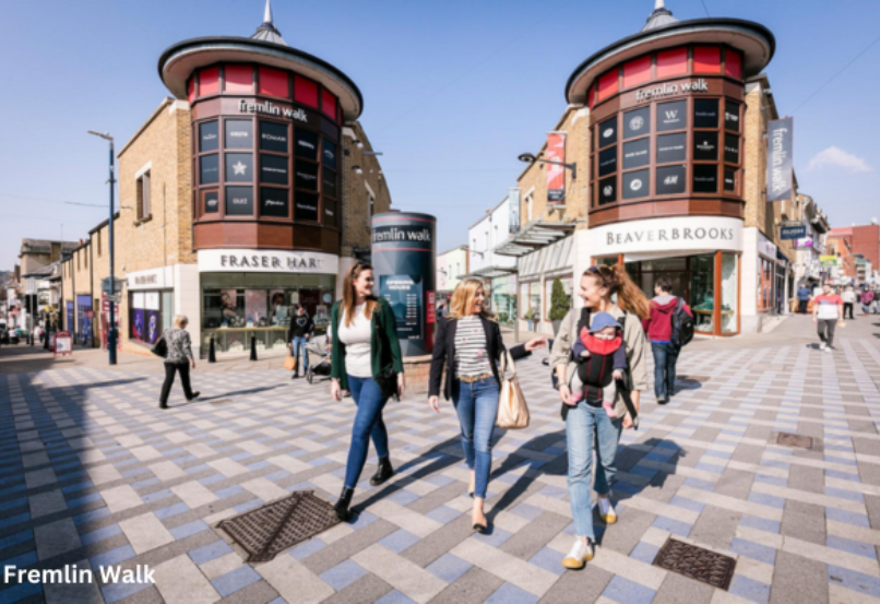 Shoppers in Fremlin Walk